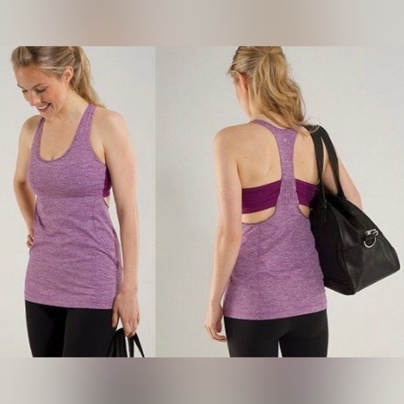 Lululemon Turbo Tank Heathered Dewberry Size 8 - Picture 1 of 5